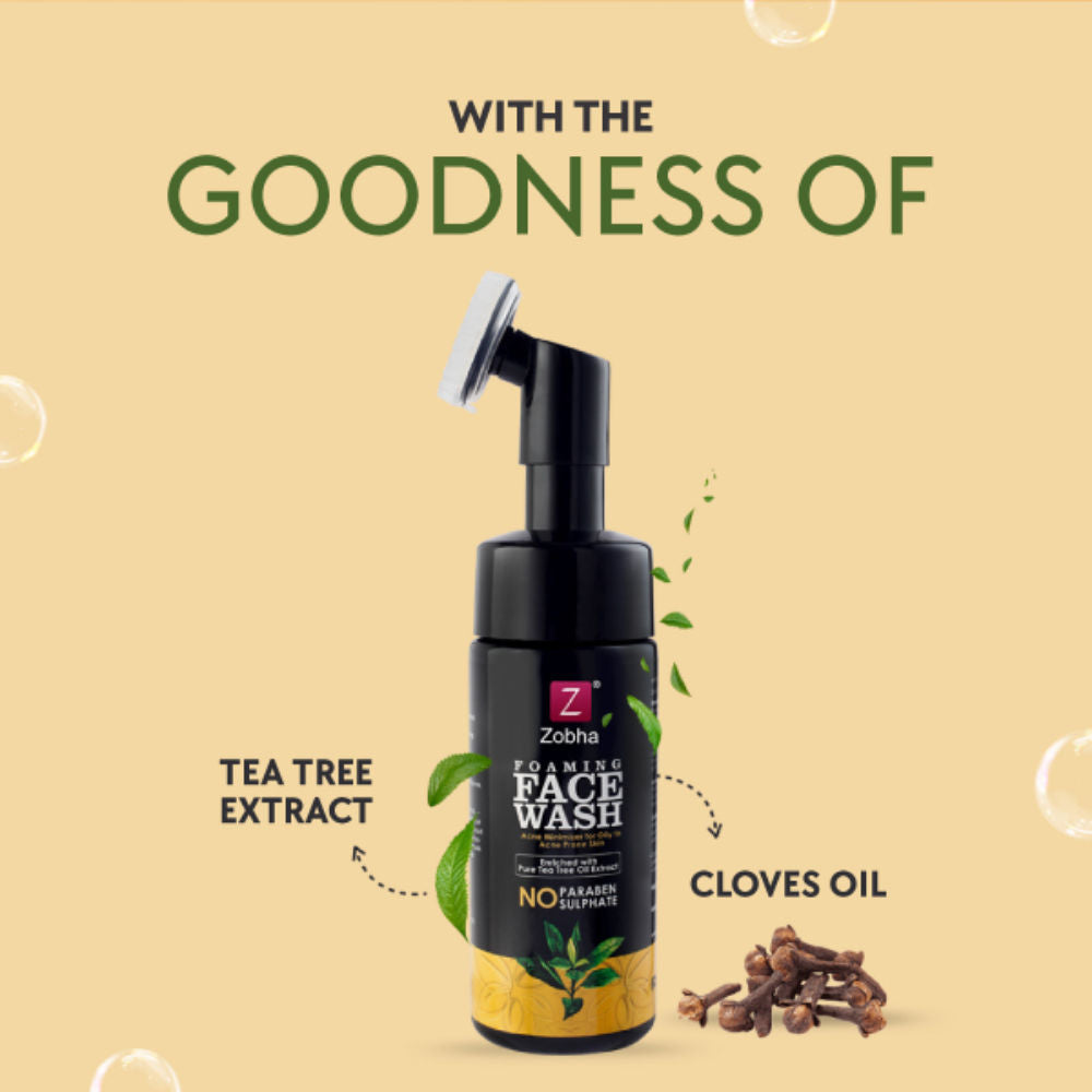 Zobha Tea Tree Foaming Face Wash