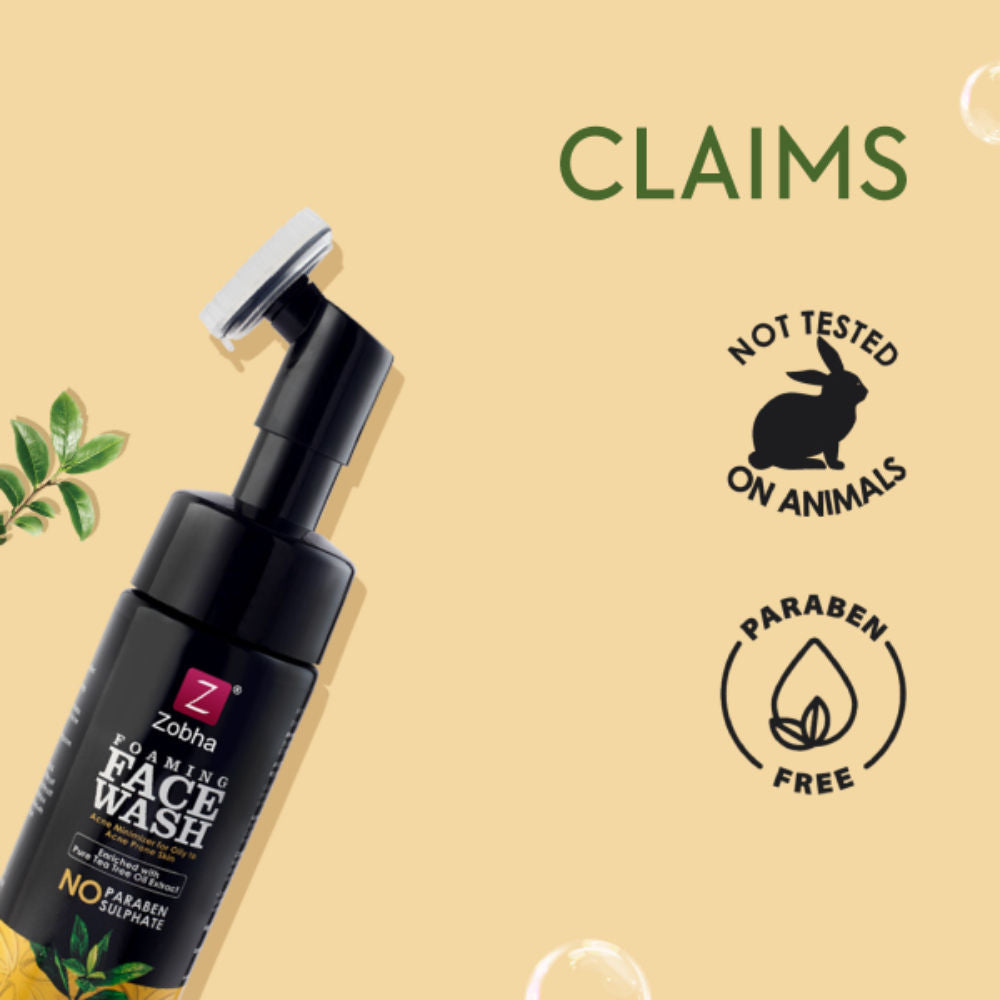 Zobha Tea Tree Foaming Face Wash