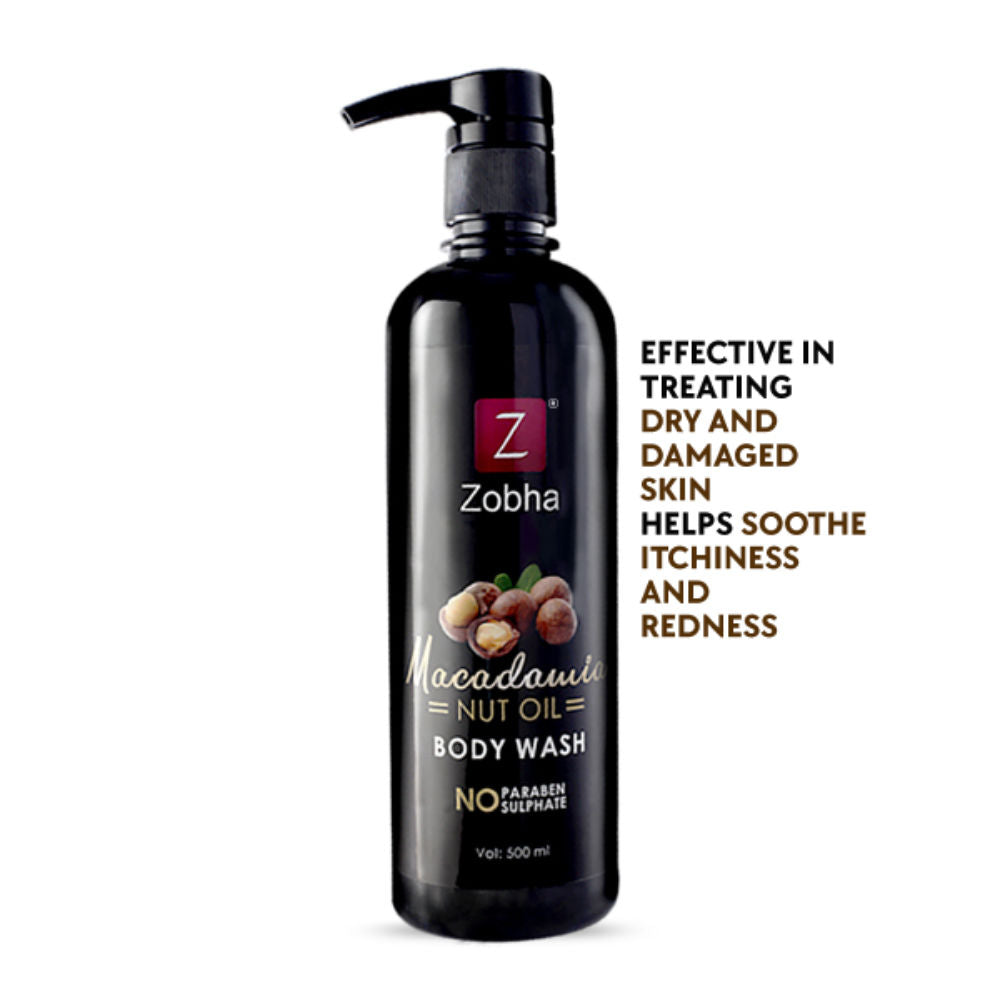 Zobha Body Wash with 100% Natural Macadamia Paraben and Sulphate Free