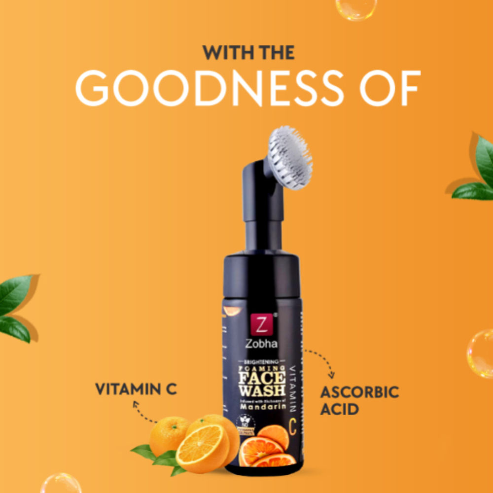 Zobha Vitamin C Foaming Face Wash Infused with Mandarin