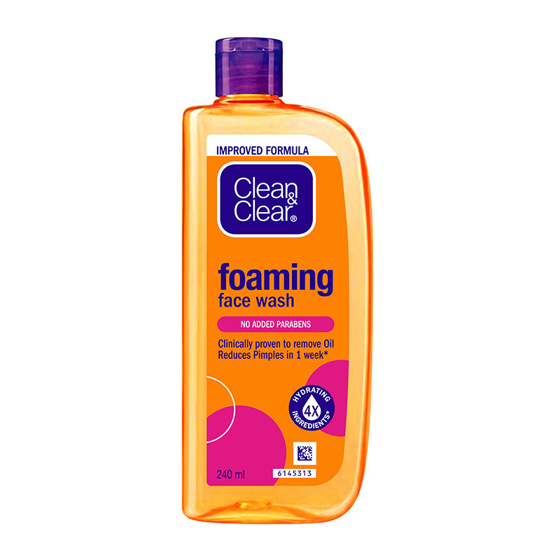 Clean & Clear Foaming Face Wash - Hydrating Cleanser for Oily Skin & Reduces Acne In 7 Days