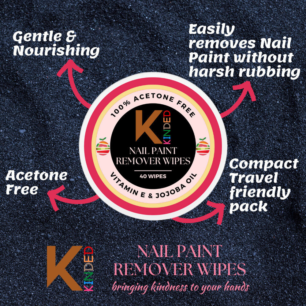 KINDED Nail Paint Polish Lacquer Remover Wipes