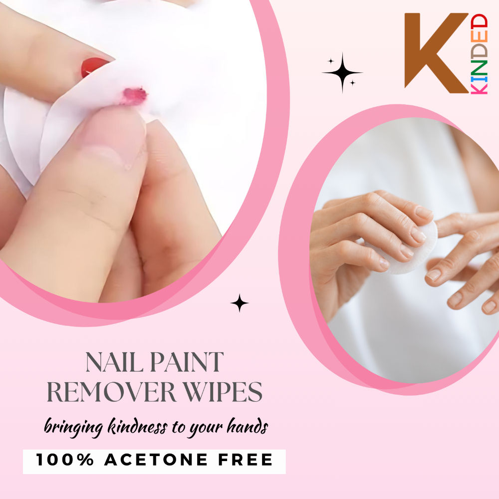 KINDED Nail Paint Polish Lacquer Remover Wipes