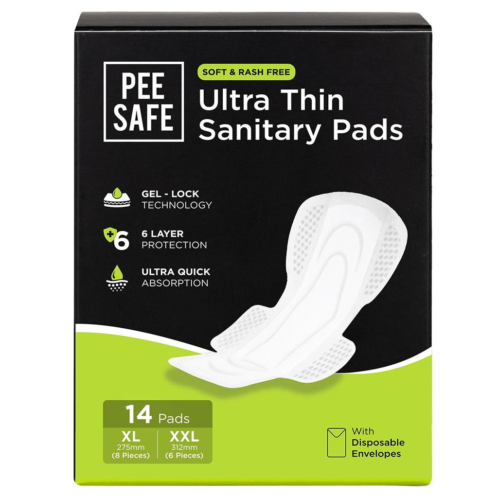 Pee Safe Comfort Ultra Thin Rash Free Assorted Sanitary Pads- 14pcs