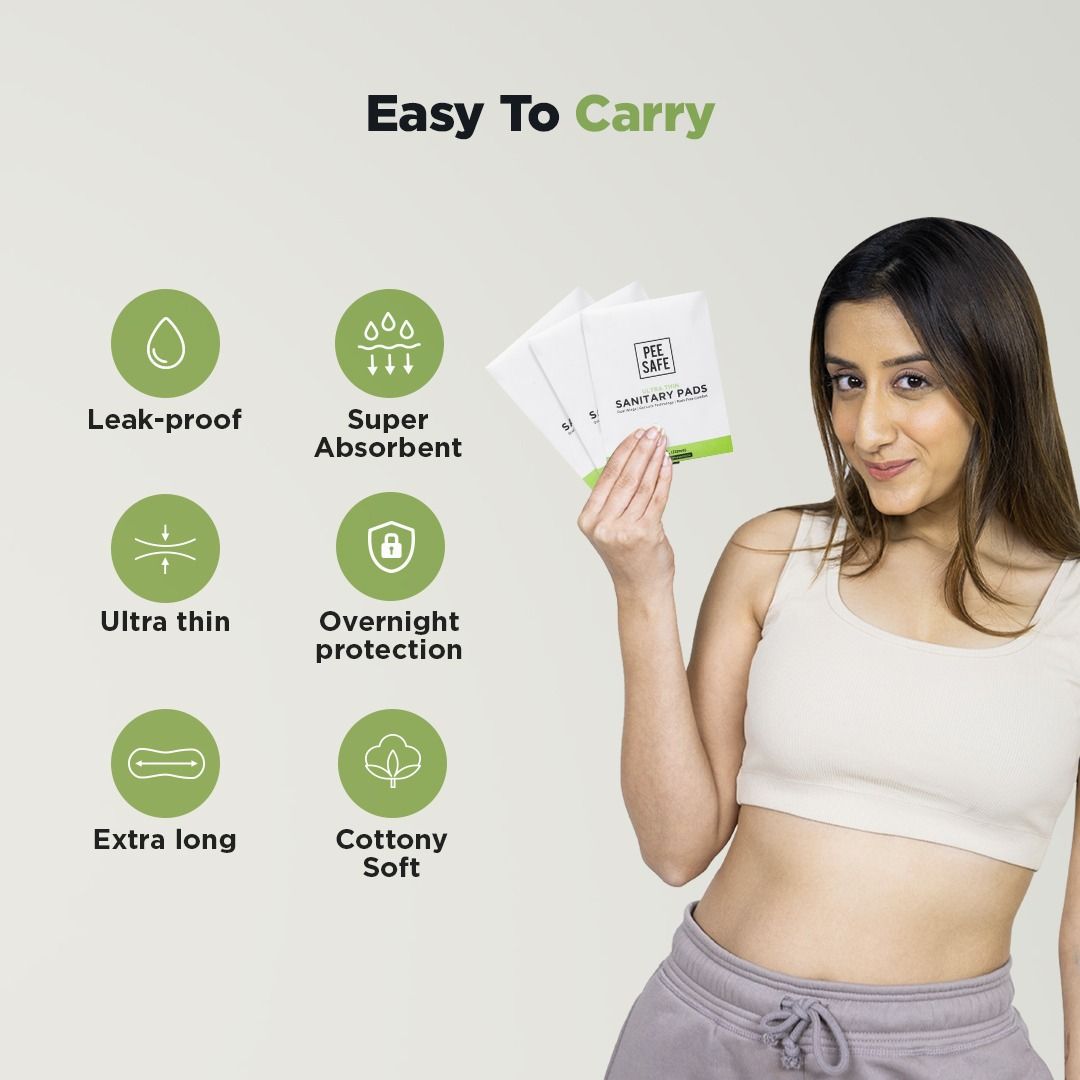 Pee Safe Comfort Ultra Thin Rash Free Assorted Sanitary Pads- 14pcs