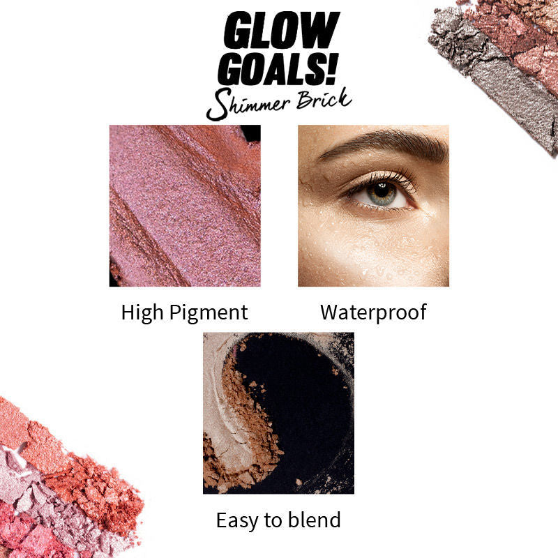 Nykaa Cosmetics Glow Goals! Shimmer Brick Highlighter Palette