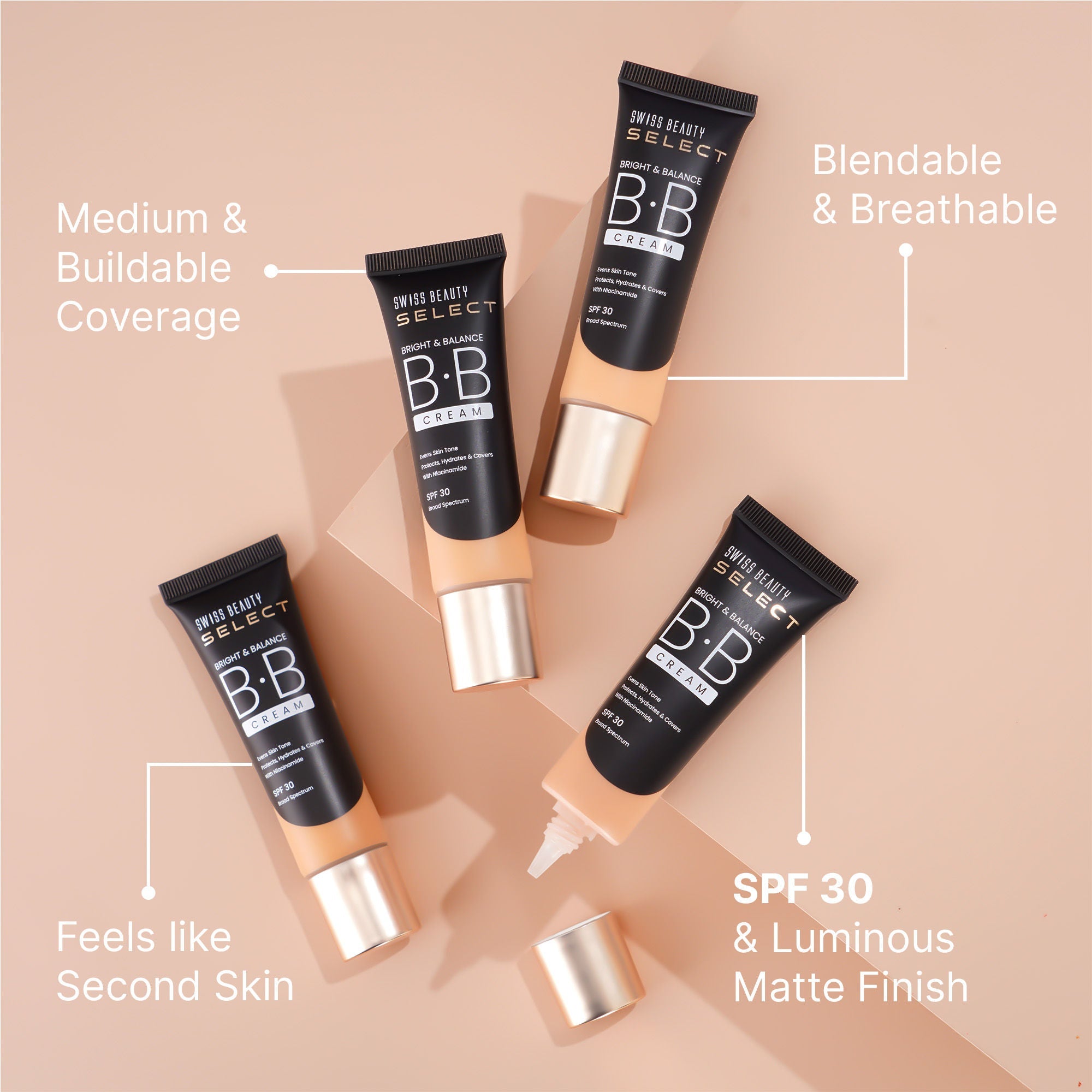 Swiss Beauty Select Bright & Balance BB Cream with Niacinamide