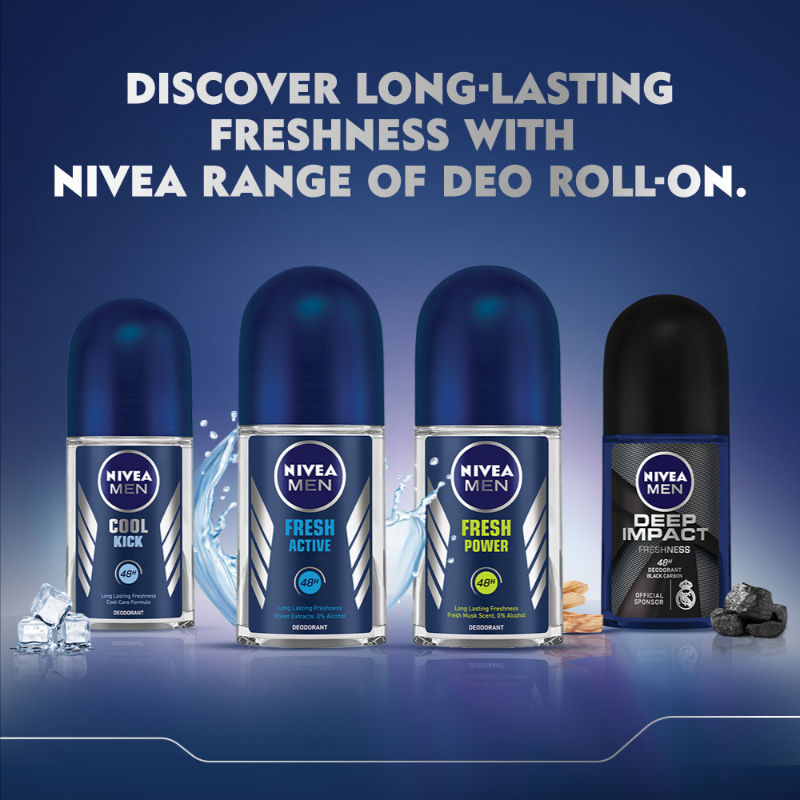 NIVEA Men Deodorant Roll On - Silver Protect - Antibacterial Odour Protection For 72H Freshness