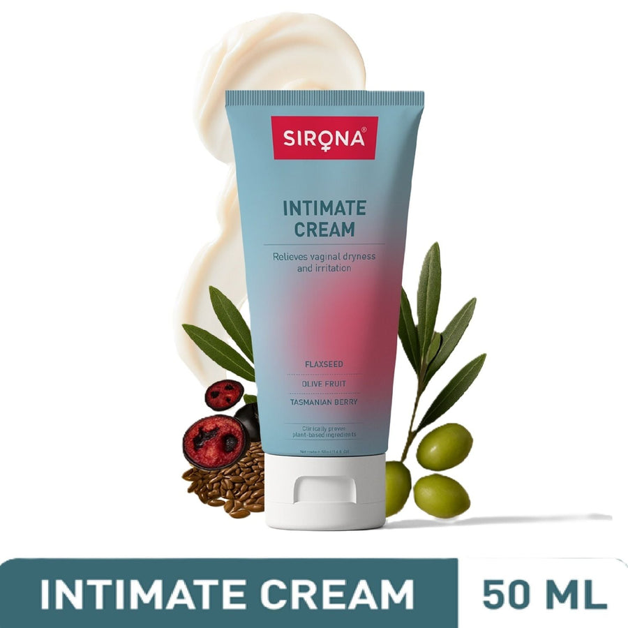 Sirona Natural Intimate Cream For Menopause, Relieves Vaginal Dryness, Irritation & Itching