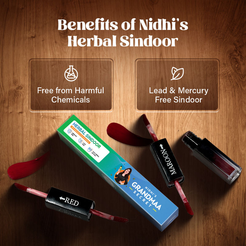 Nidhi's Grandmaa Secret Herbal Sindoor With Rosemary & Curcumin Extracts
