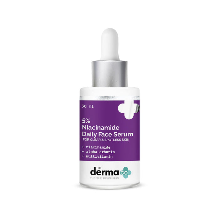 The Derma Co 5% Niacinamide Face Serum With Alpha Arbutin & Multivitamin For Clear & Spotless Skin