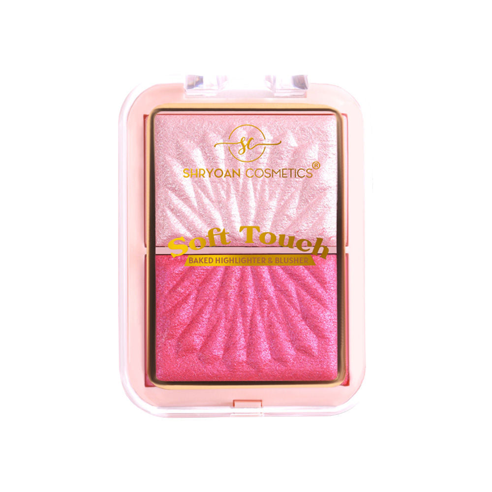 Shryoan Soft Touch Baked Shimmery Finish Highlighter & Blush Palette