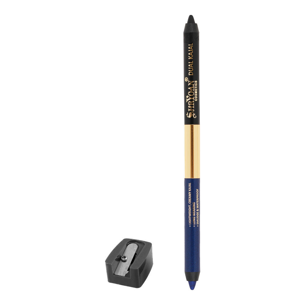 Shryoan Shimmery Dual Kajal with Sharpener - Black-Brown