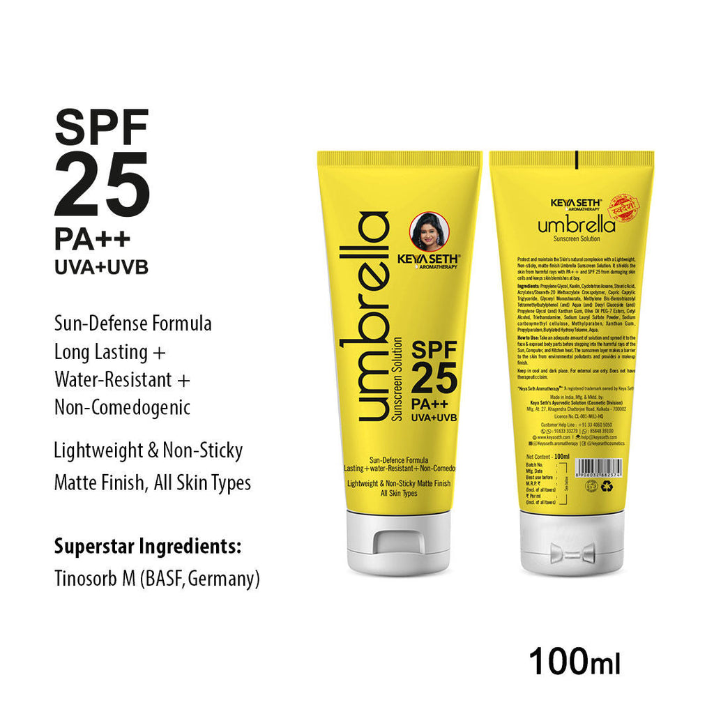 Keya Seth Aromatherapy Umbrella Sunscreen Solution SPF 25 With PA+++ UV Protection