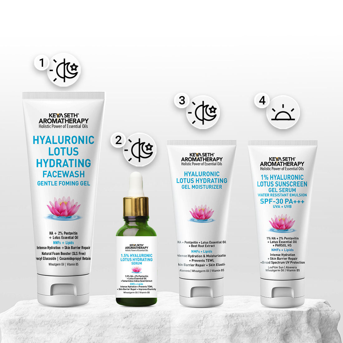 Keya Seth Aromatherapy Hyaluronic Lotus Hydrating Facewash Decyl Glucoside Skin Barrier Repair
