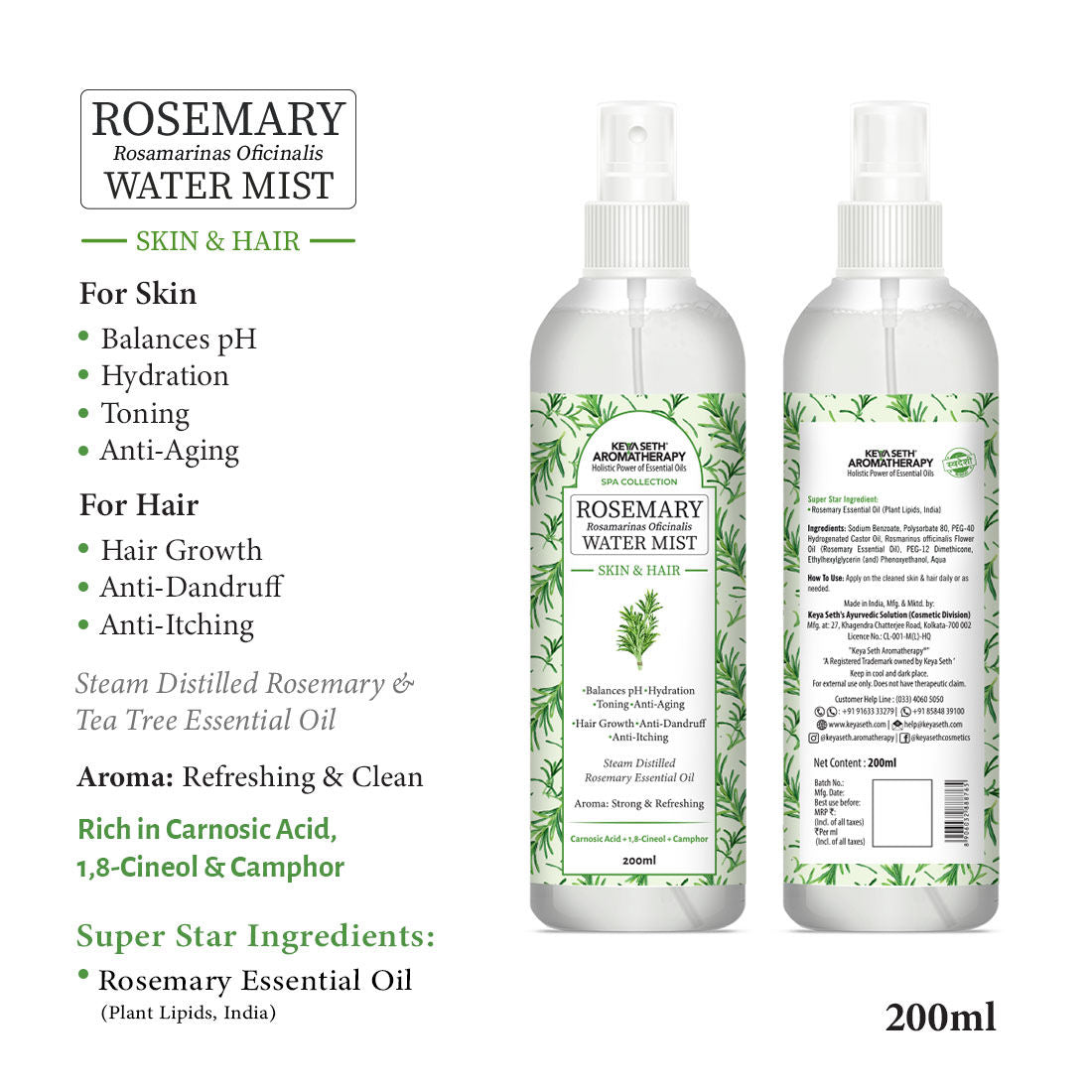 Keya Seth Aromatherapy Rosemary Lavender & Coconut Water Mist