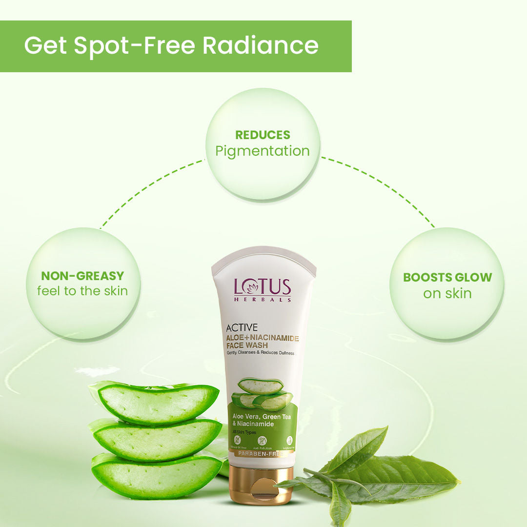 Lotus Herbals Active Aloe + Niacinamide Face Wash