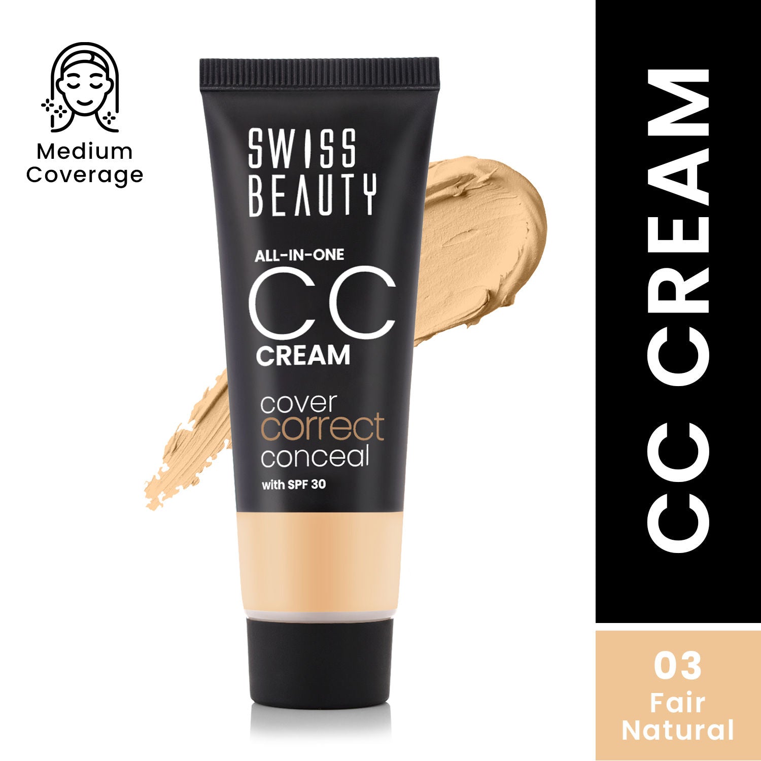 Swiss Beauty All-In-One CC Cream Cover Correct & Conceal