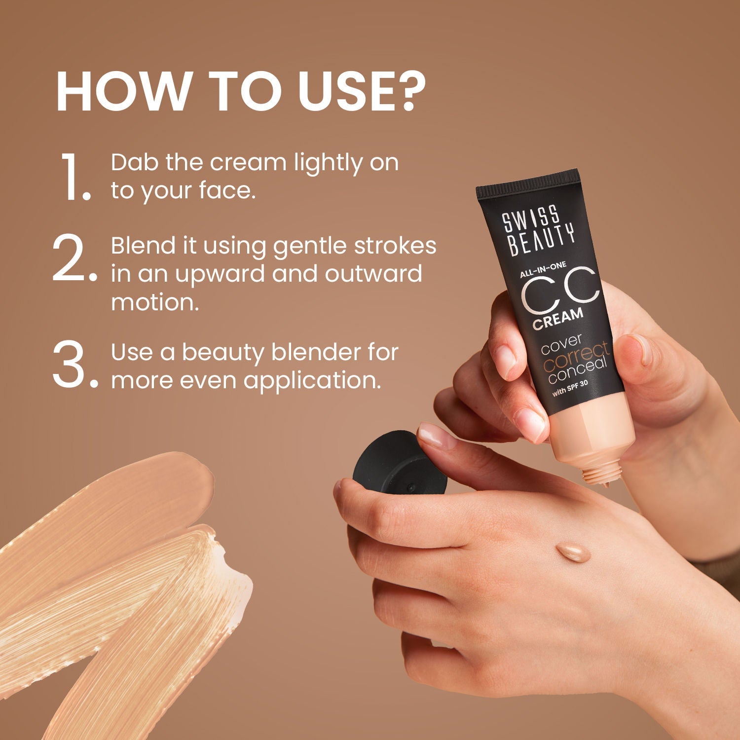 Swiss Beauty All-In-One CC Cream Cover Correct & Conceal