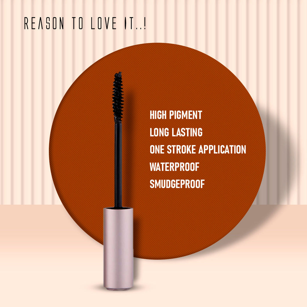 Matt look Big Eyes Long Lasting Super Waterproof Smudge Proof Mascara - Black