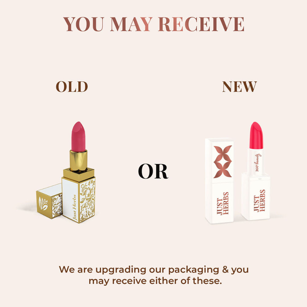 Just Herbs Ayurvedic Creamy Matte Lipstick Half Size