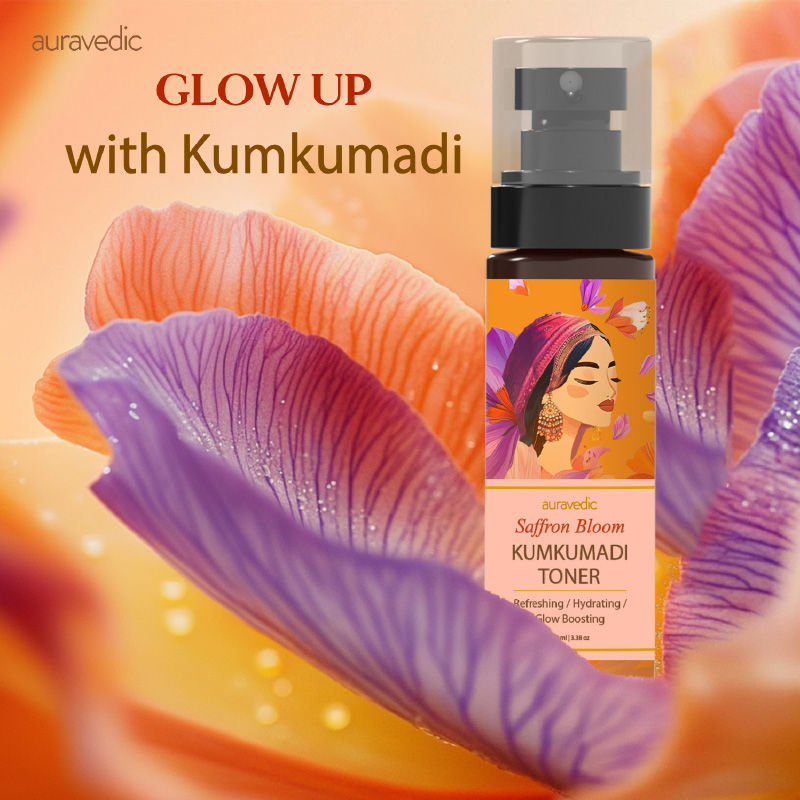 Auravedic Kumkumadi Face Oil Face Toner Spray kumkumadi Tailam Spray Toner for Glowing Skin