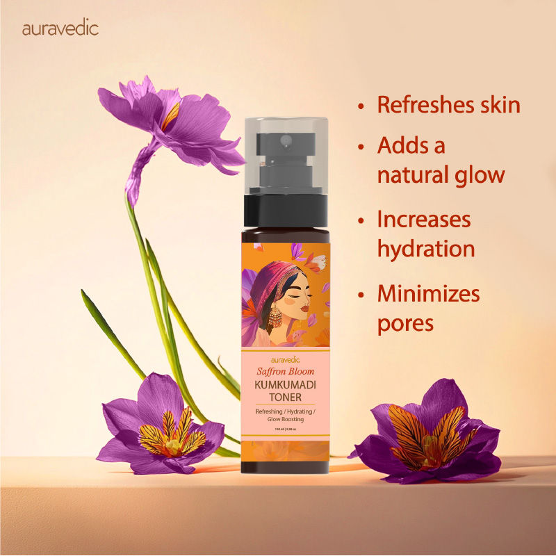 Auravedic Kumkumadi Face Oil Face Toner Spray kumkumadi Tailam Spray Toner for Glowing Skin
