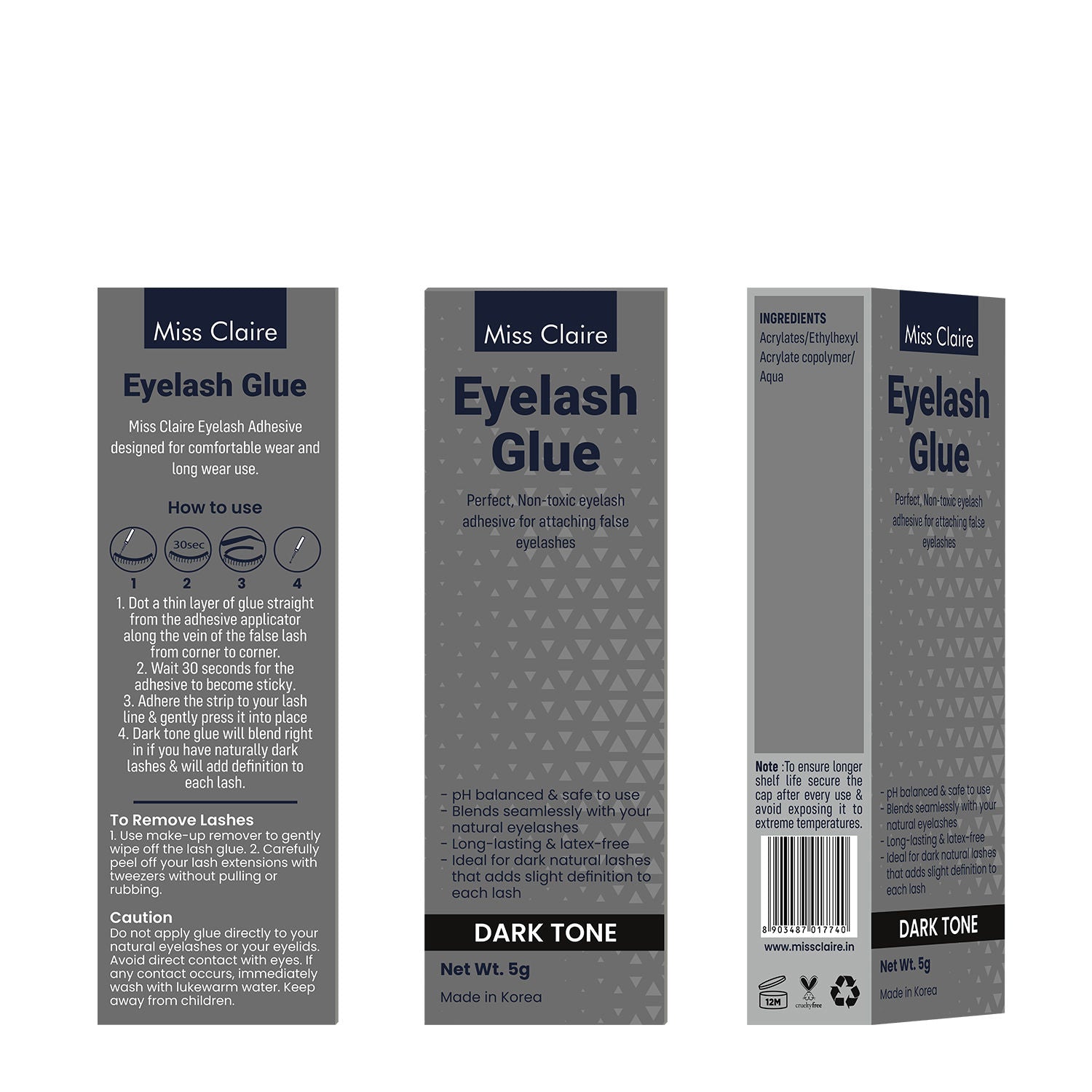 Miss Claire Eyelash Glue - Dark Tone