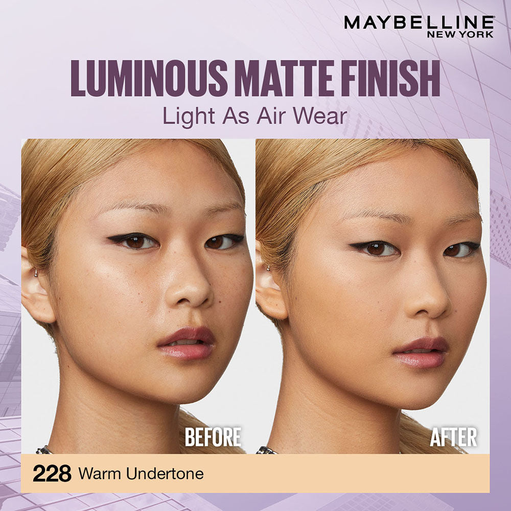 Maybelline New York Super Stay Lumi-Matte Foundation-30Hr Wear-Lightweight-Normal-Dry Skin