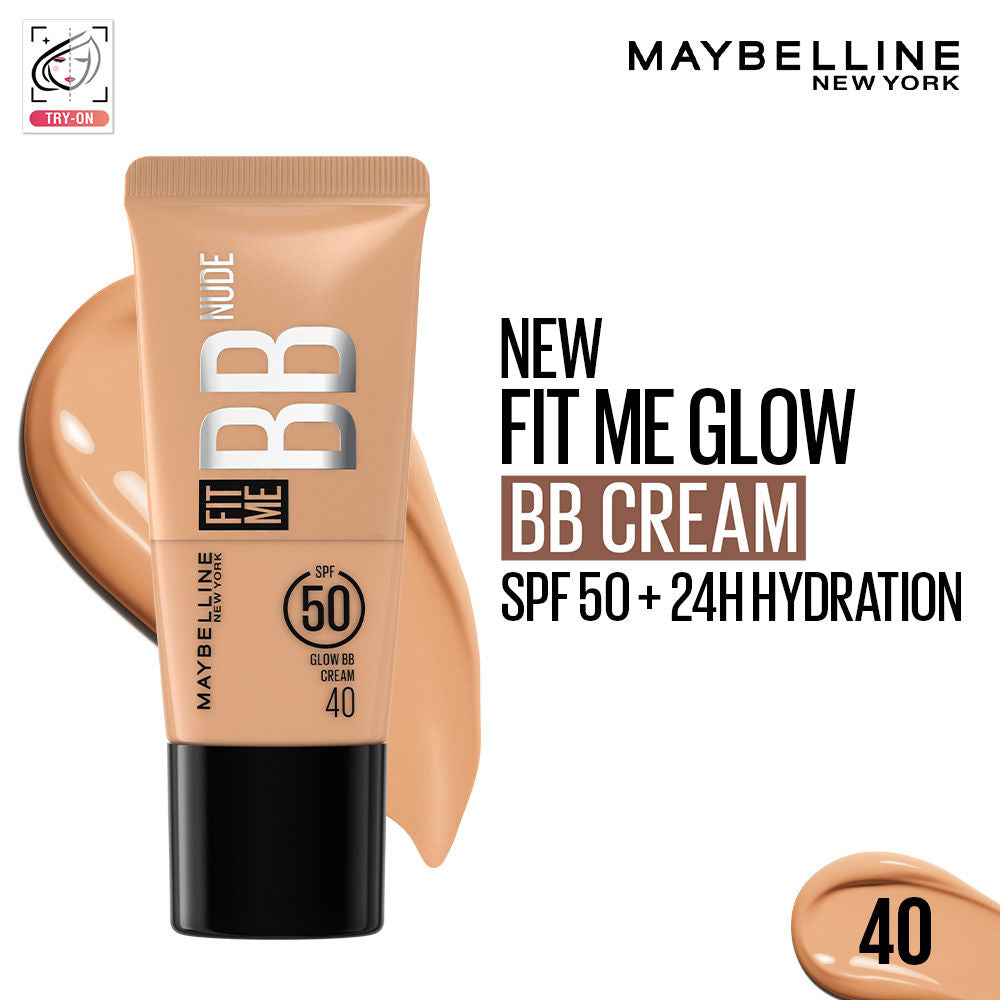 Maybelline New York Fit Me Glow BB Skin Tint, SPF 50, Niacinamide, Normal to Dry Skin