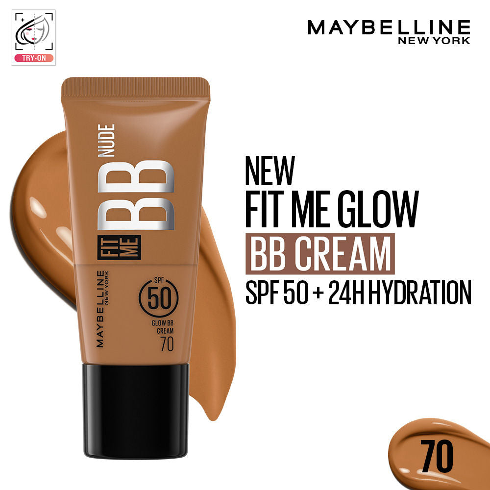 Maybelline New York Fit Me Glow BB Skin Tint, SPF 50, Niacinamide, Normal to Dry Skin
