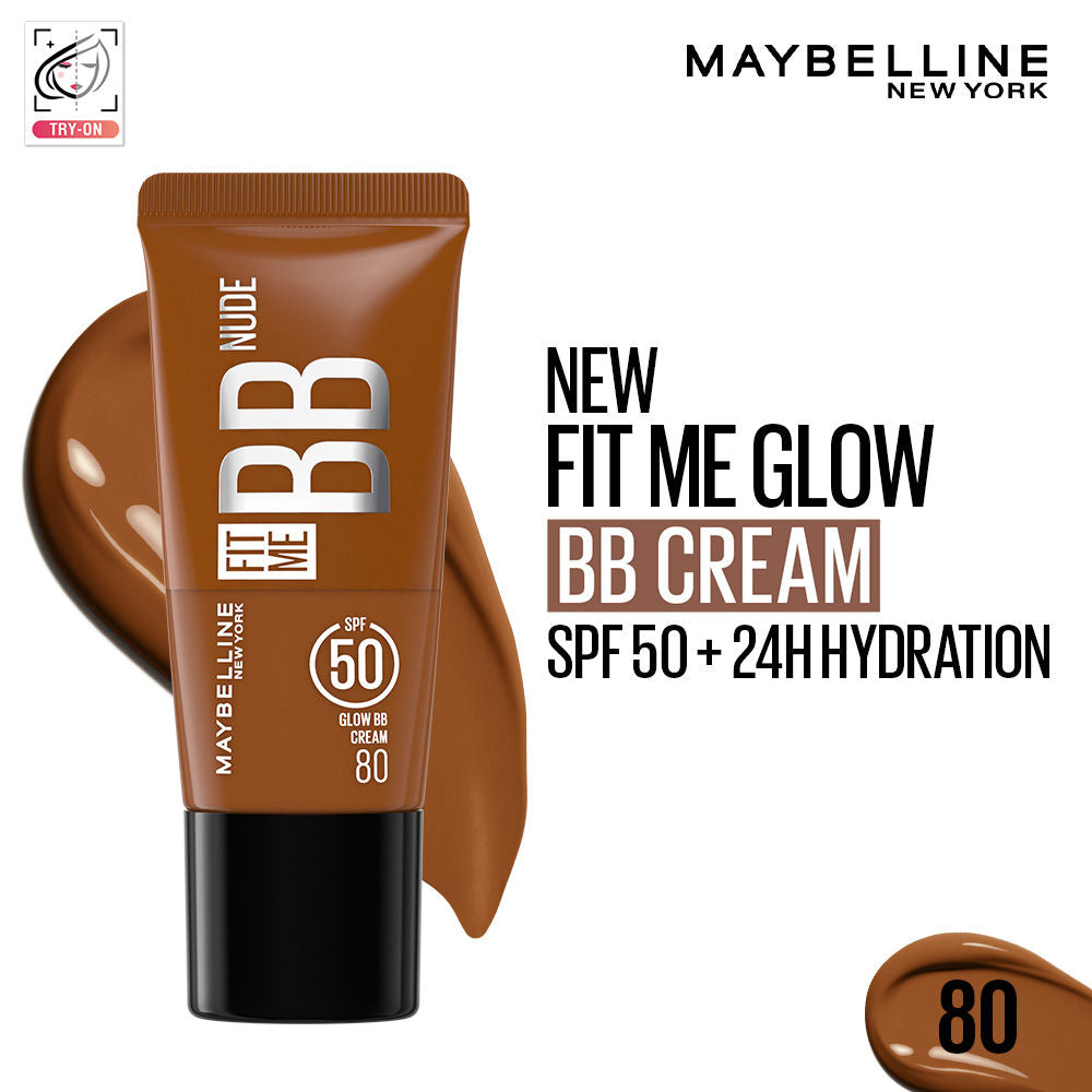 Maybelline New York Fit Me Glow BB Skin Tint, SPF 50, Niacinamide, Normal to Dry Skin