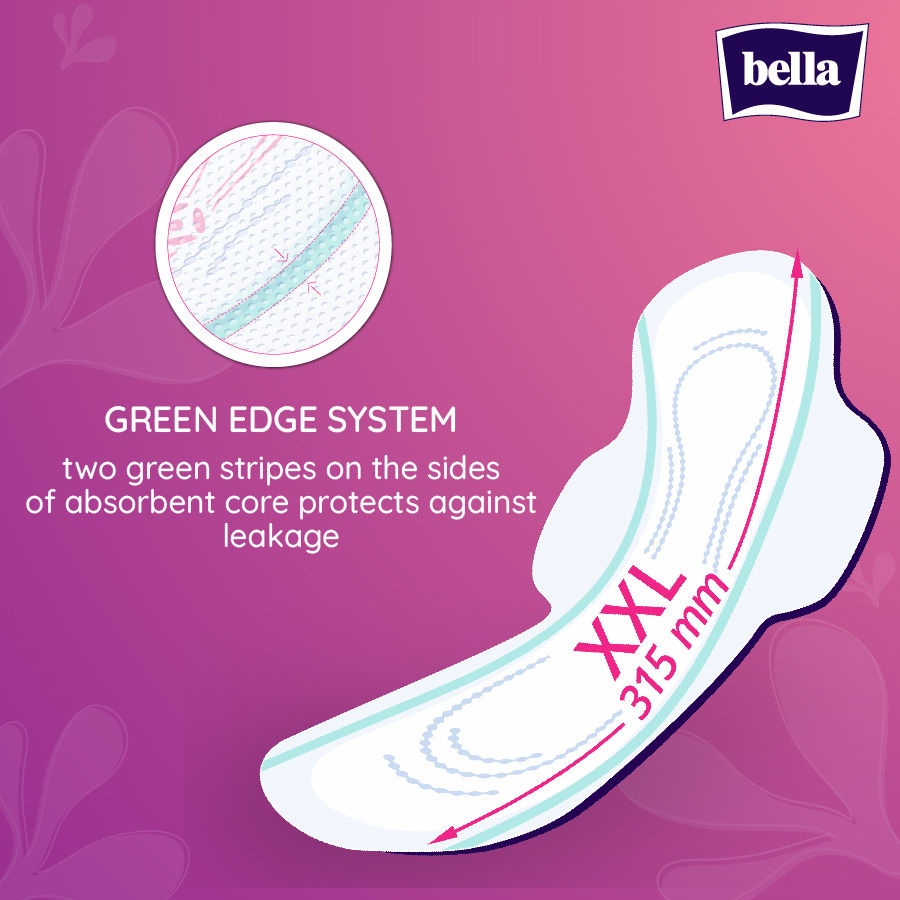Bella Ultra Thin Night Drai Sanitary Pads, Breathable & Suitable for Very Heavy Flow (14Pcs)