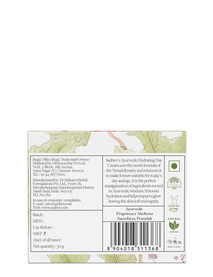 SADHEV Ayurvedic Hydrating Day Cream