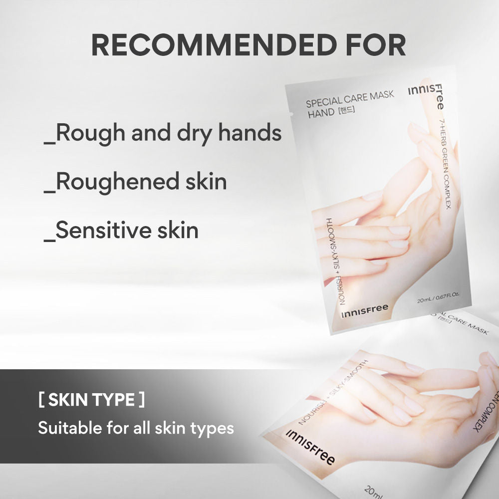 Innisfree Special Care Hand Mask - Softens & Moisturizes Dry Hands