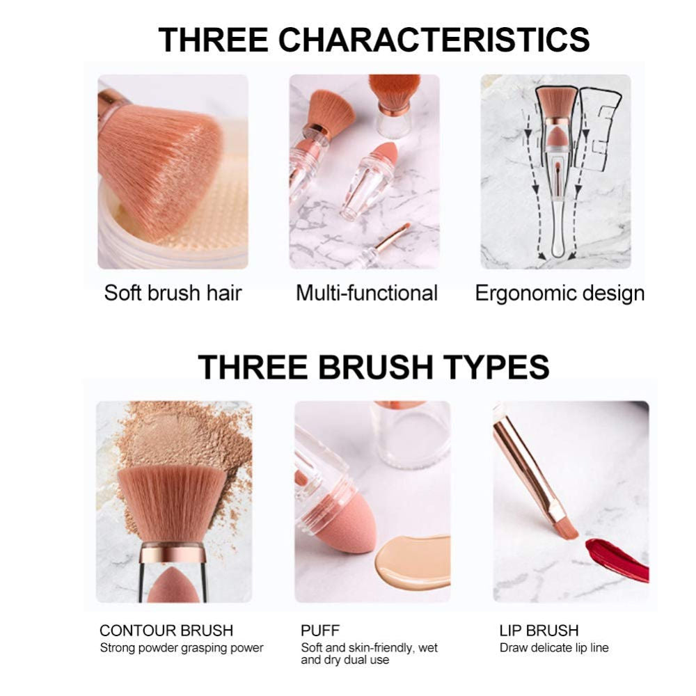Getmecraft 3 In 1 Makeup Brush