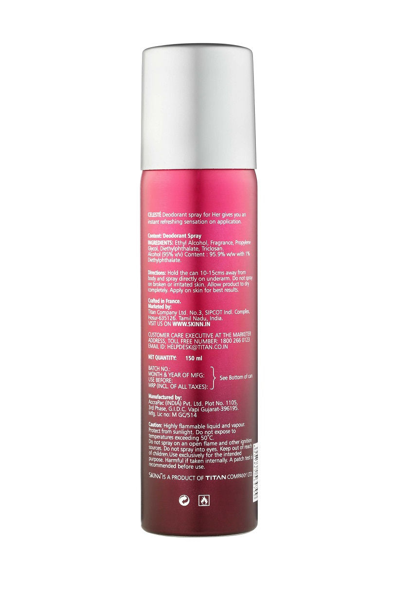 Skinn By Titan Deodorant Spray Celeste For Women(150ml)