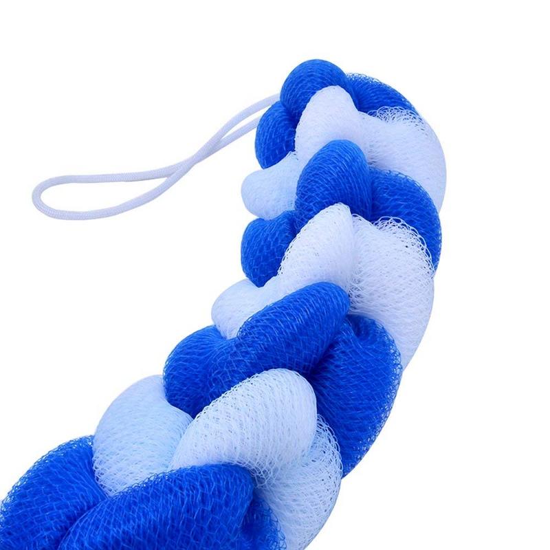 Panache Shower Sponge 9 Knots Rope - Blue & White