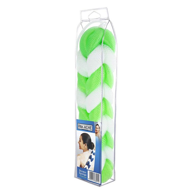 Panache Shower Sponge 9 Knots Rope - Green & White