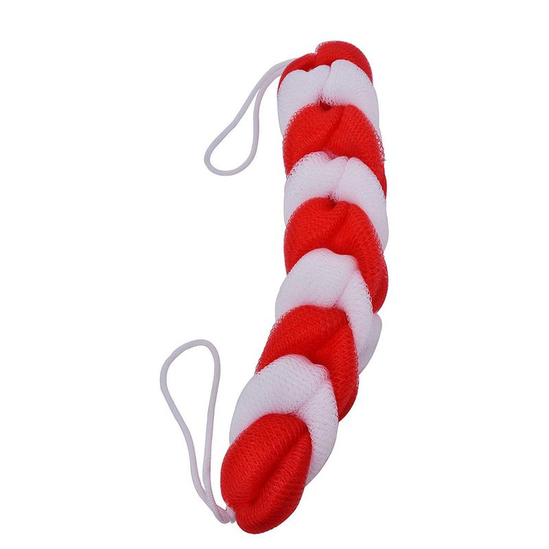 Panache Shower Sponge 9 Knots Rope - Red & White