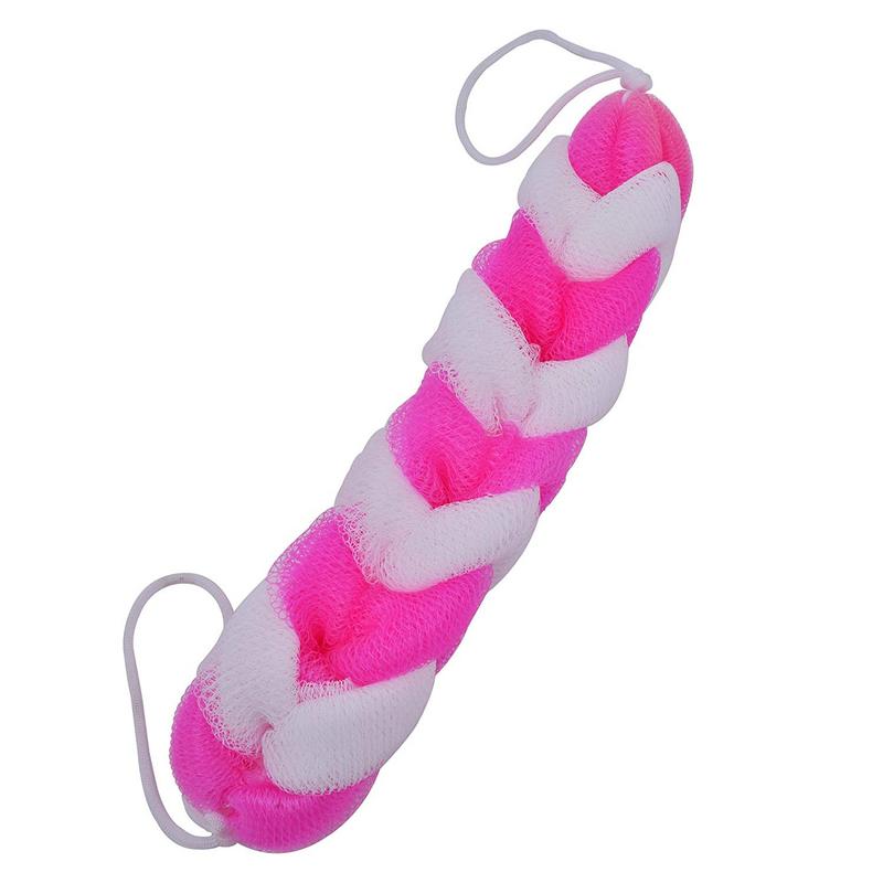 Panache Shower Sponge 9 Knots Rope - Pink & White