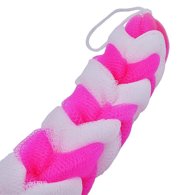 Panache Shower Sponge 9 Knots Rope - Pink & White