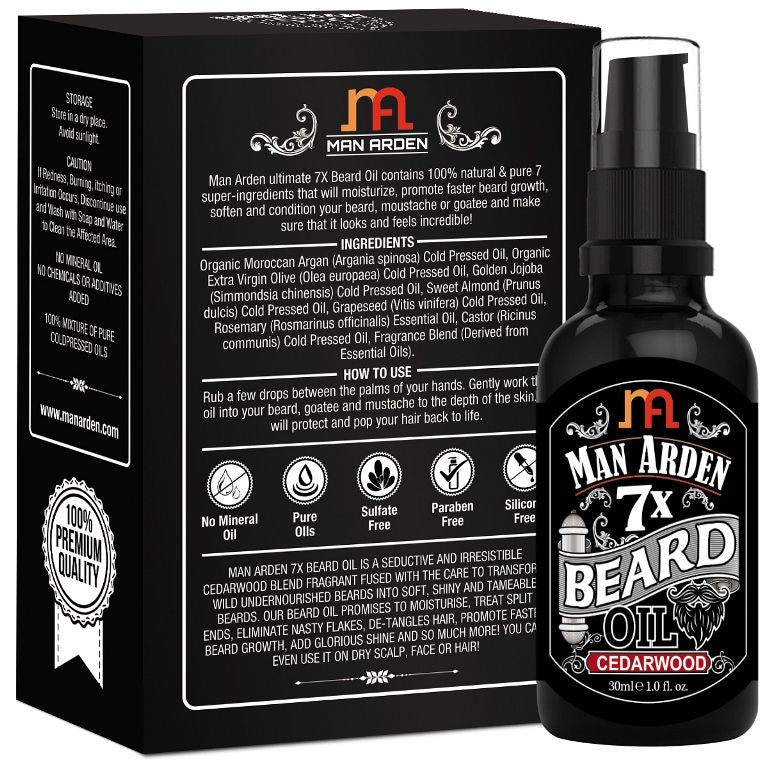 Man Arden 7X Cedarwood Beard Oil