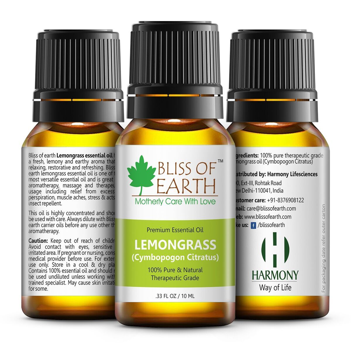 Bliss Of Earth Lemongrass Premium Essential Oil