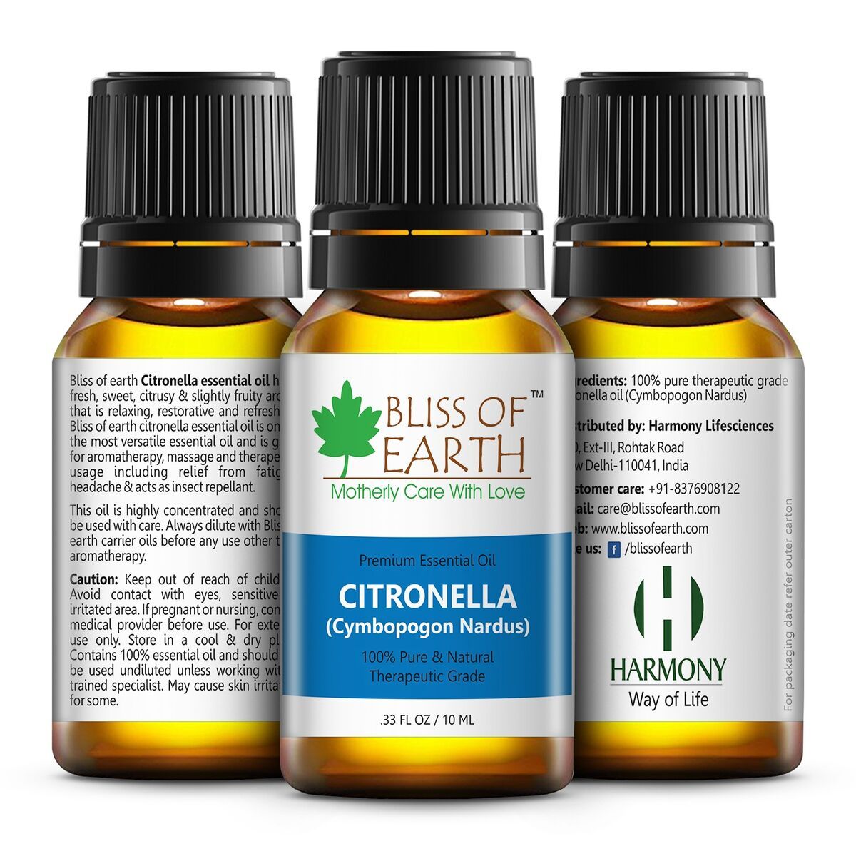 Bliss Of Earth Citronella Premium Essential Oil