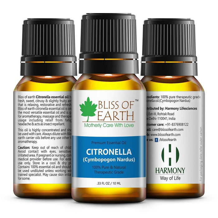 Bliss Of Earth Citronella Premium Essential Oil