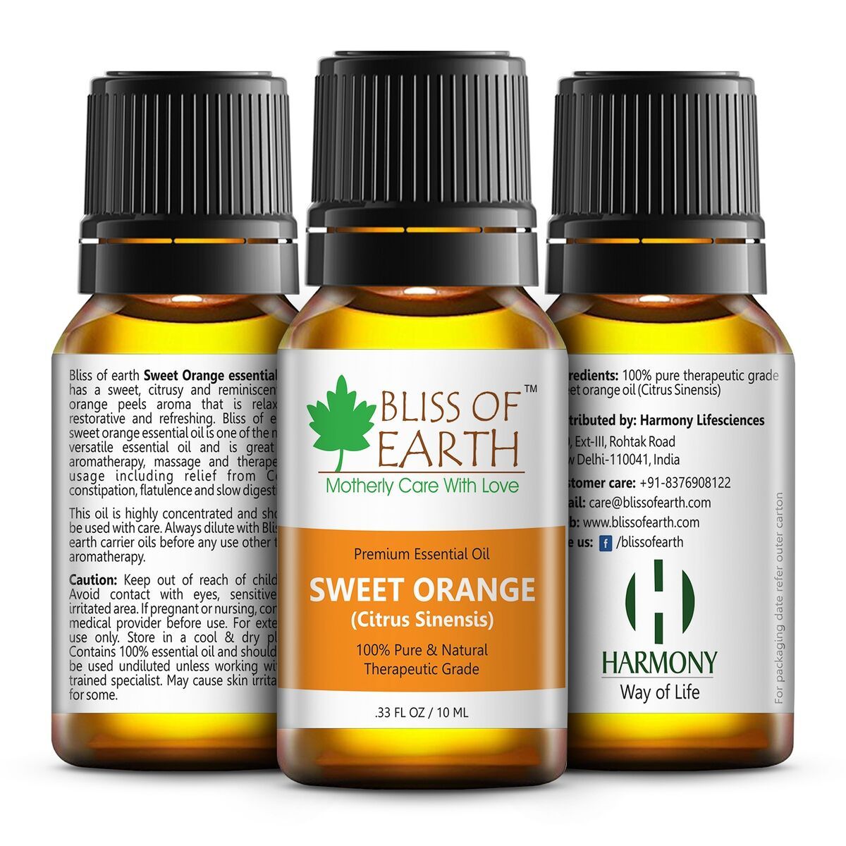 Bliss Of Earth Sweet Orange Premium Essential Oil