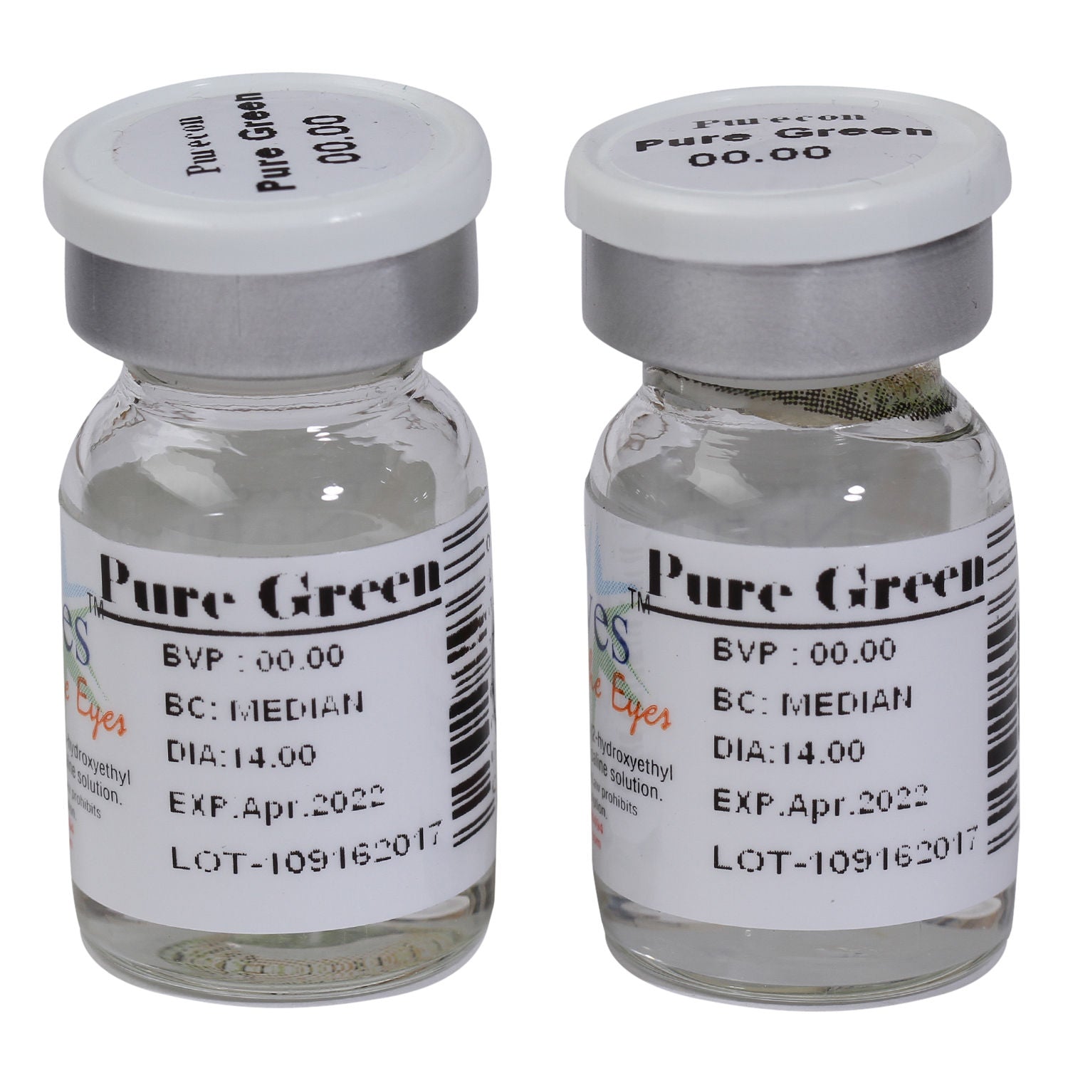 Purecon Natural Eyes Pure Green Yearly Disposable Contact Lenses